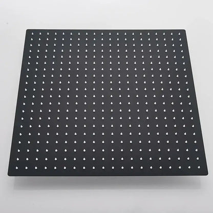 Luxury matte black rainfall shower head bathroom experience