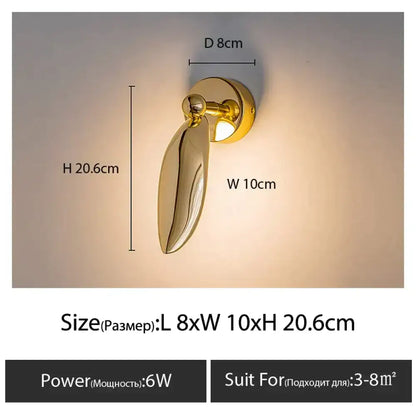 Luxury minimalist creative seagull wall lamp for bedroom living room