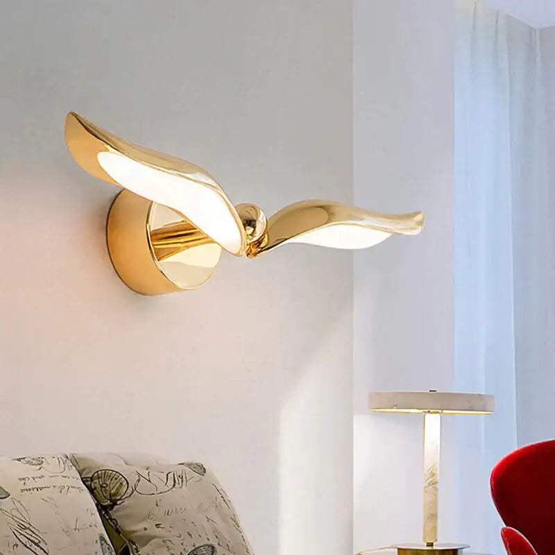 Luxury minimalist creative seagull wall lamp for bedroom living room