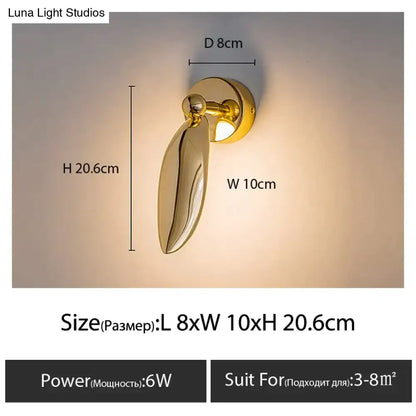 Luxury minimalist creative seagull wall lamp for bedroom living room
