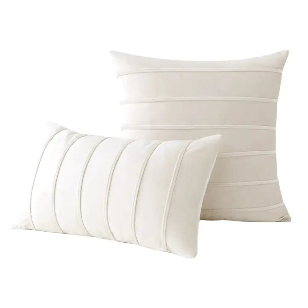 Luxury navy blue velvet stripe pillow covers living room cushion cases