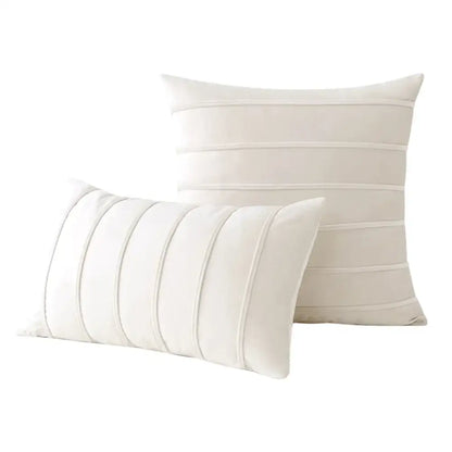 Luxury navy blue velvet stripe pillow covers living room cushion cases