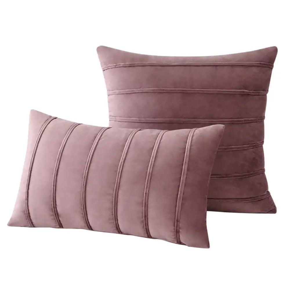 Luxury navy blue velvet stripe pillow covers living room cushion cases