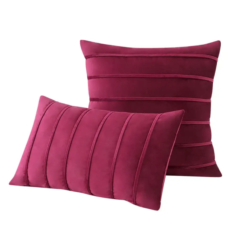 Luxury navy blue velvet stripe pillow covers living room cushion cases