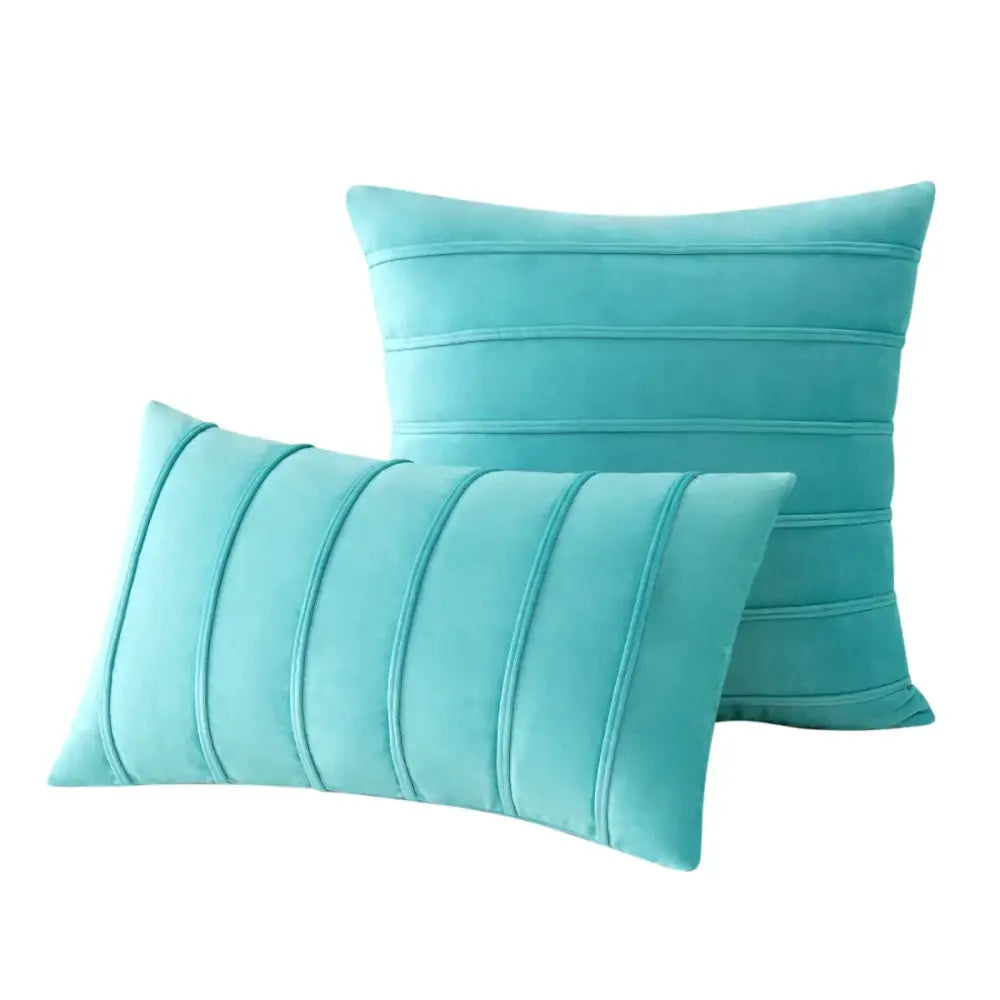 Luxury navy blue velvet stripe pillow covers living room cushion cases