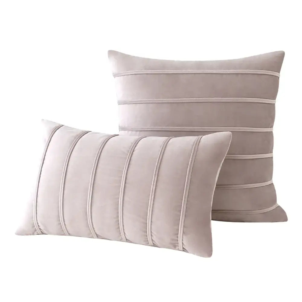 Luxury navy blue velvet stripe pillow covers living room cushion cases
