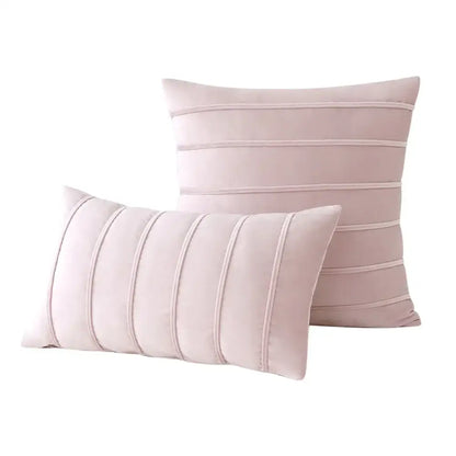 Luxury navy blue velvet stripe pillow covers living room cushion cases