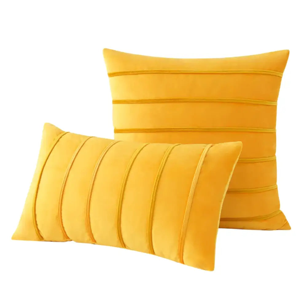 Luxury navy blue velvet stripe pillow covers living room cushion cases