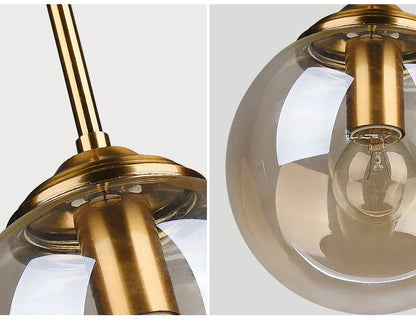 DecorBites™ Luxury Nordic LED Chandelier with Glass Shades
