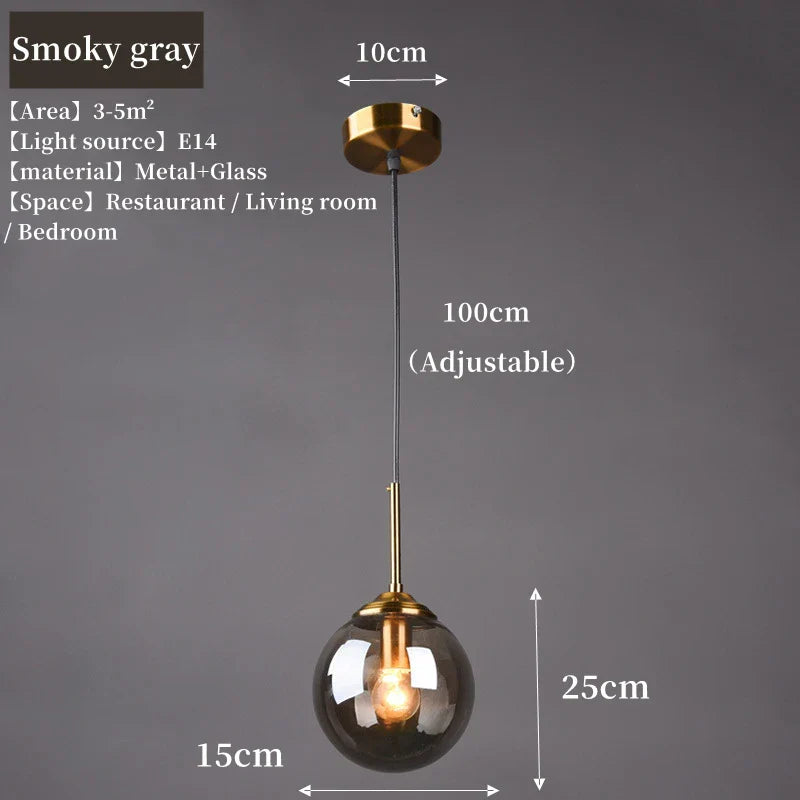 DecorBites™ Luxury Nordic LED Chandelier with Glass Shades