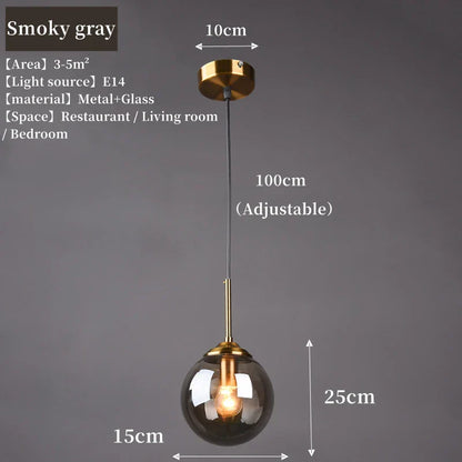 DecorBites™ Luxury Nordic LED Chandelier with Glass Shades