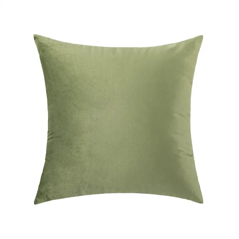 Luxury olive green velvet pillow case living room decor