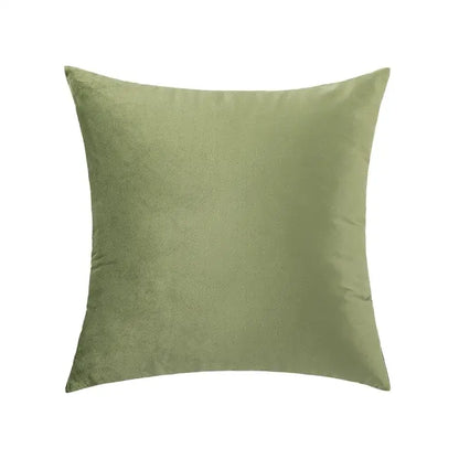 Luxury olive green velvet pillow case living room decor