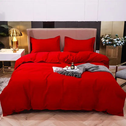 Luxury orange & gray duvet cover set bedroom bedding with blanket