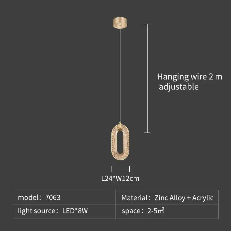 Luxury oval gold crystal rings chandelier staircase light