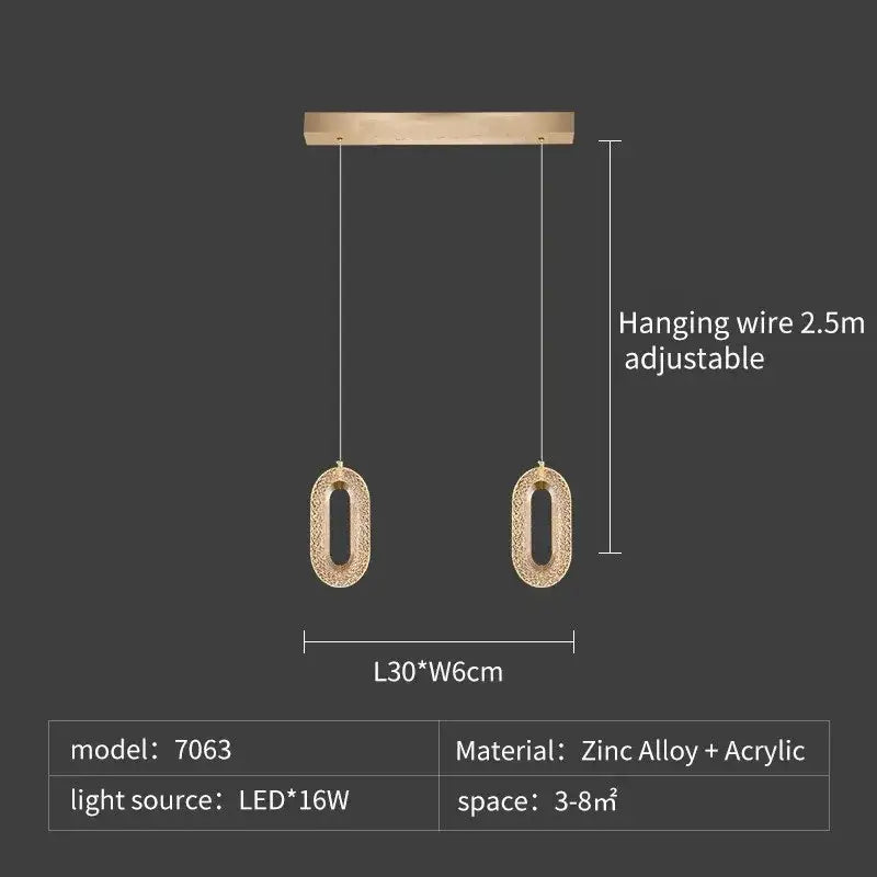 Luxury oval gold crystal rings chandelier staircase light