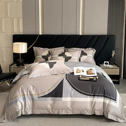 Luxury pink & cream egyptian cotton flower bedding set – bedroom