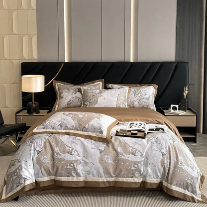 Luxury pink & cream egyptian cotton flower bedding set – bedroom