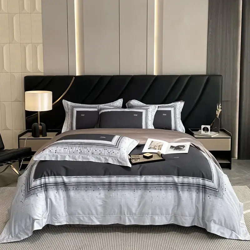 Luxury pink & cream egyptian cotton flower bedding set – bedroom