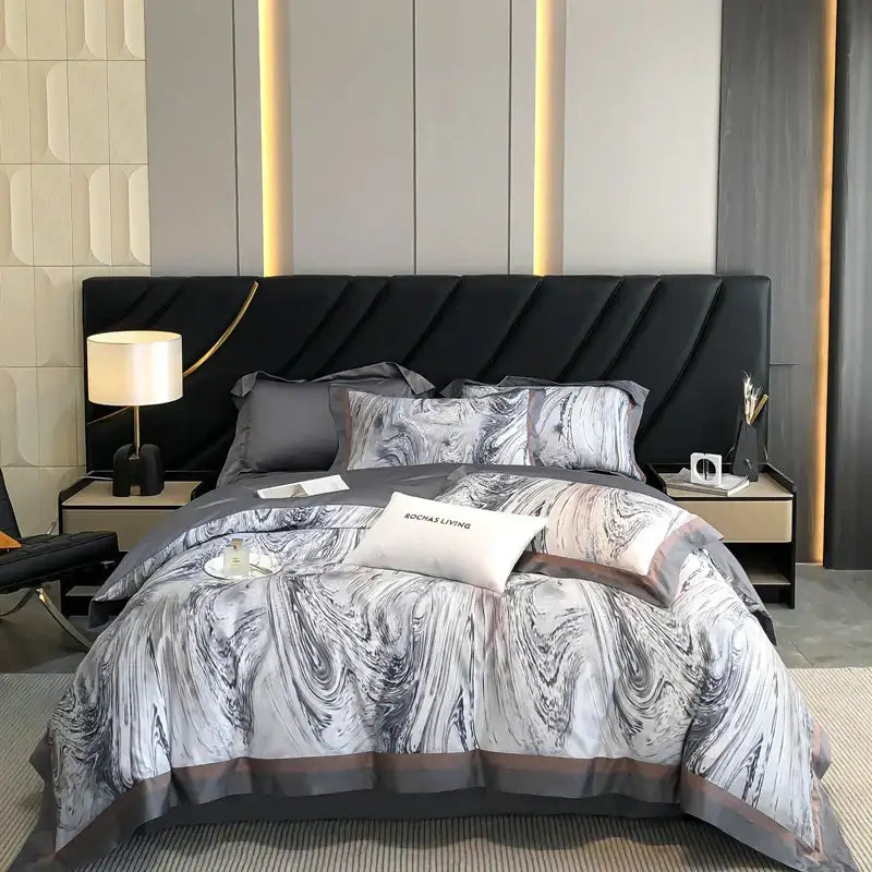 Luxury pink & cream egyptian cotton flower bedding set – bedroom