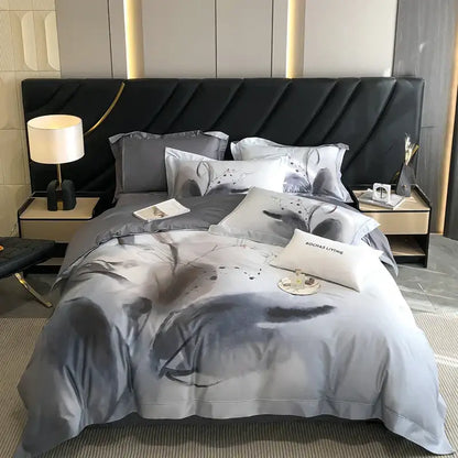 Luxury pink & cream egyptian cotton flower bedding set – bedroom