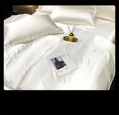 DecorBites™ Luxury Silk Bedding Set with Sheets, Queen & King Sizes