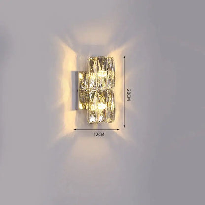 Luxury silver crystal wall sconce – living room deluxe light