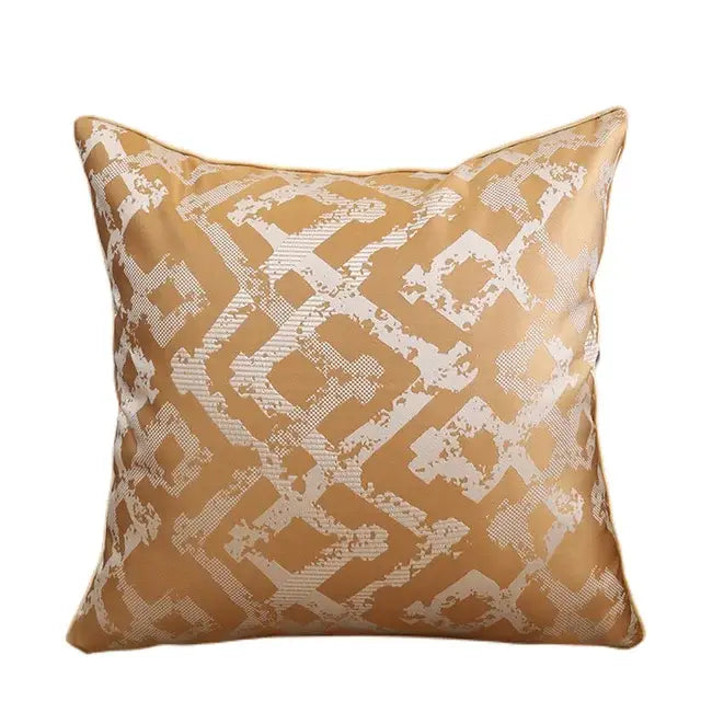 Luxury silver quilted jacquard cushion cover bedroom pillow case