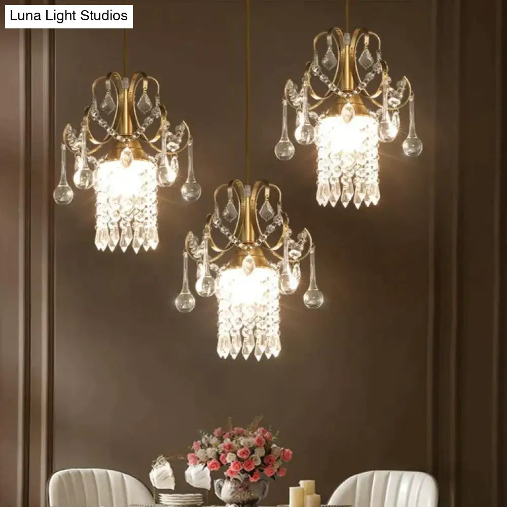 DecorBites™ Luxury Single Head Crystal Dining Room Pendant Light