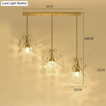DecorBites™ Luxury Single Head Crystal Dining Room Pendant Light