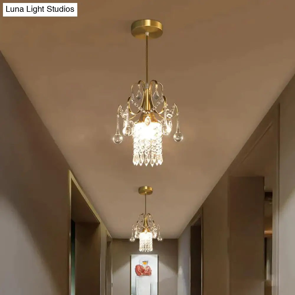 DecorBites™ Luxury Single Head Crystal Dining Room Pendant Light