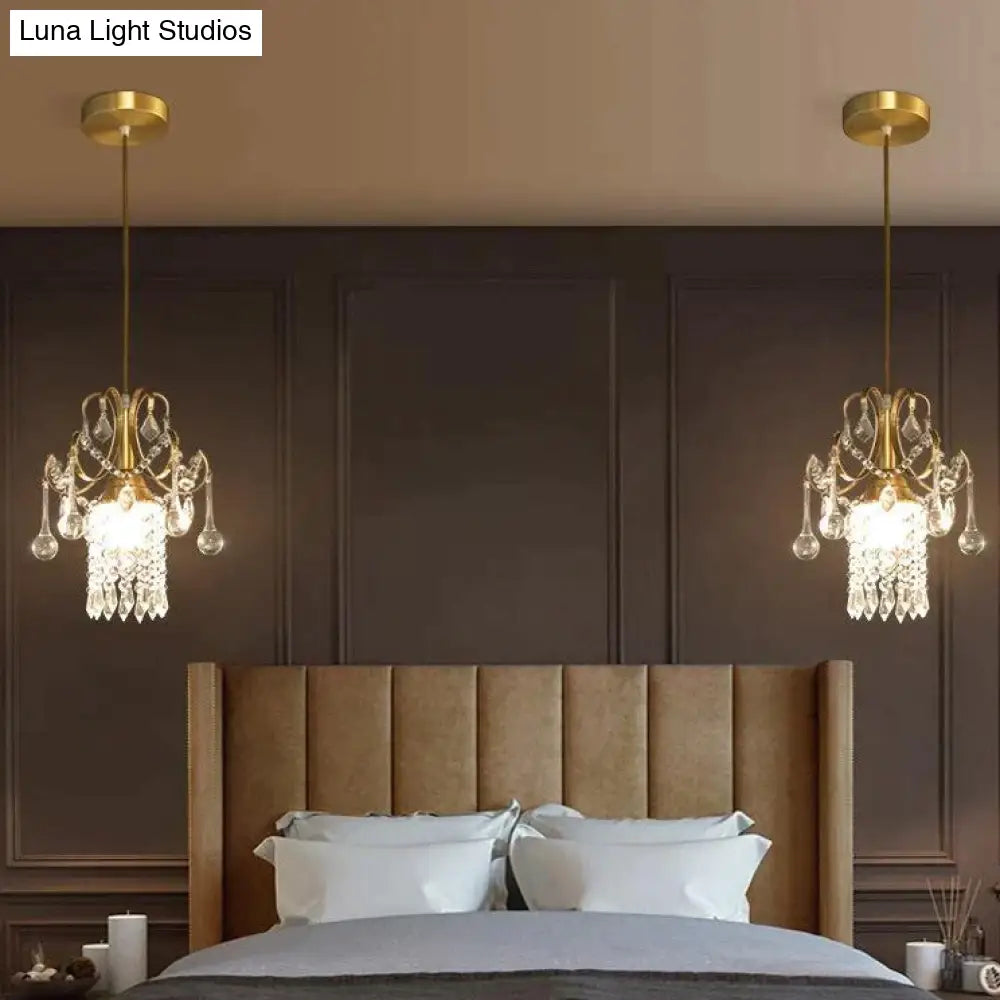 DecorBites™ Luxury Single Head Crystal Dining Room Pendant Light
