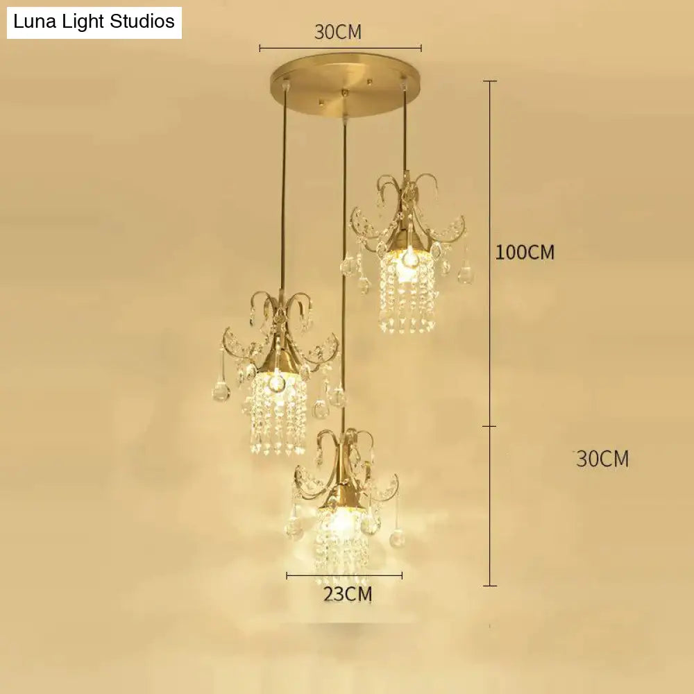DecorBites™ Luxury Single Head Crystal Dining Room Pendant Light