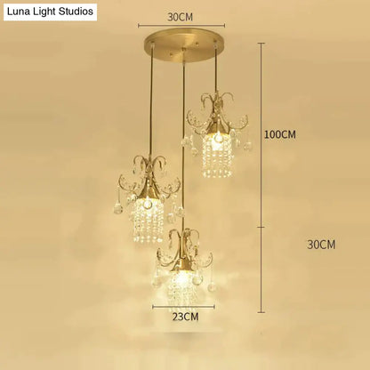 DecorBites™ Luxury Single Head Crystal Dining Room Pendant Light