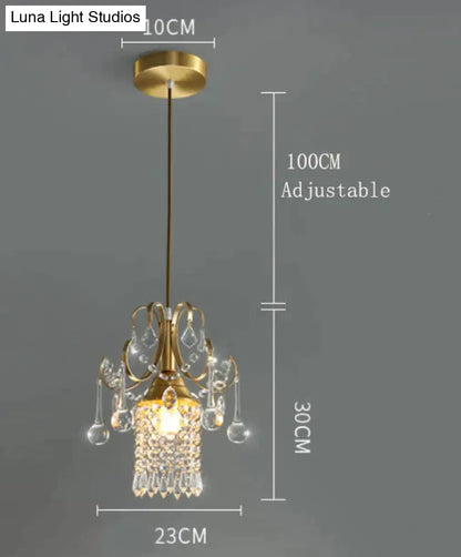 DecorBites™ Luxury Single Head Crystal Dining Room Pendant Light