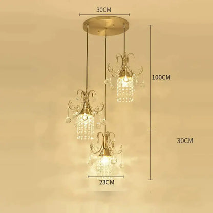 DecorBites™ Luxury Single Head Crystal Dining Room Pendant Light