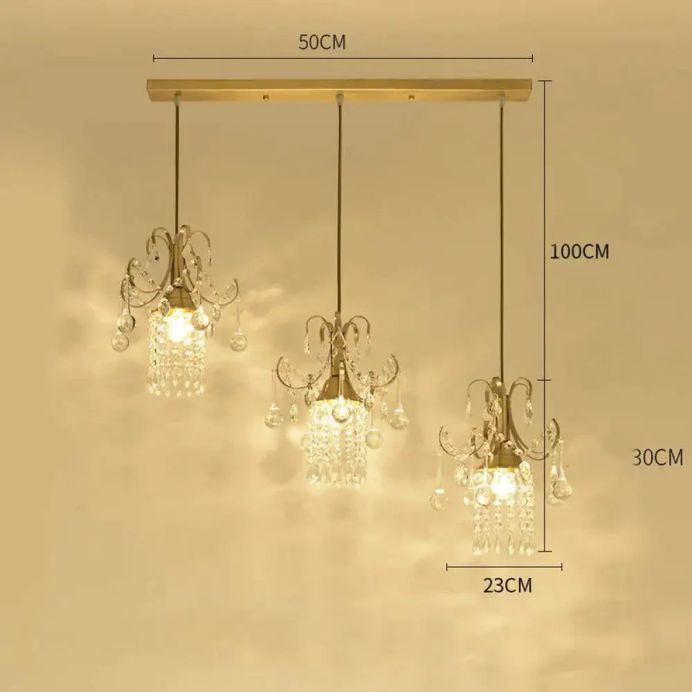 DecorBites™ Luxury Single Head Crystal Dining Room Pendant Light