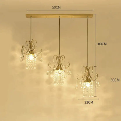 DecorBites™ Luxury Single Head Crystal Dining Room Pendant Light