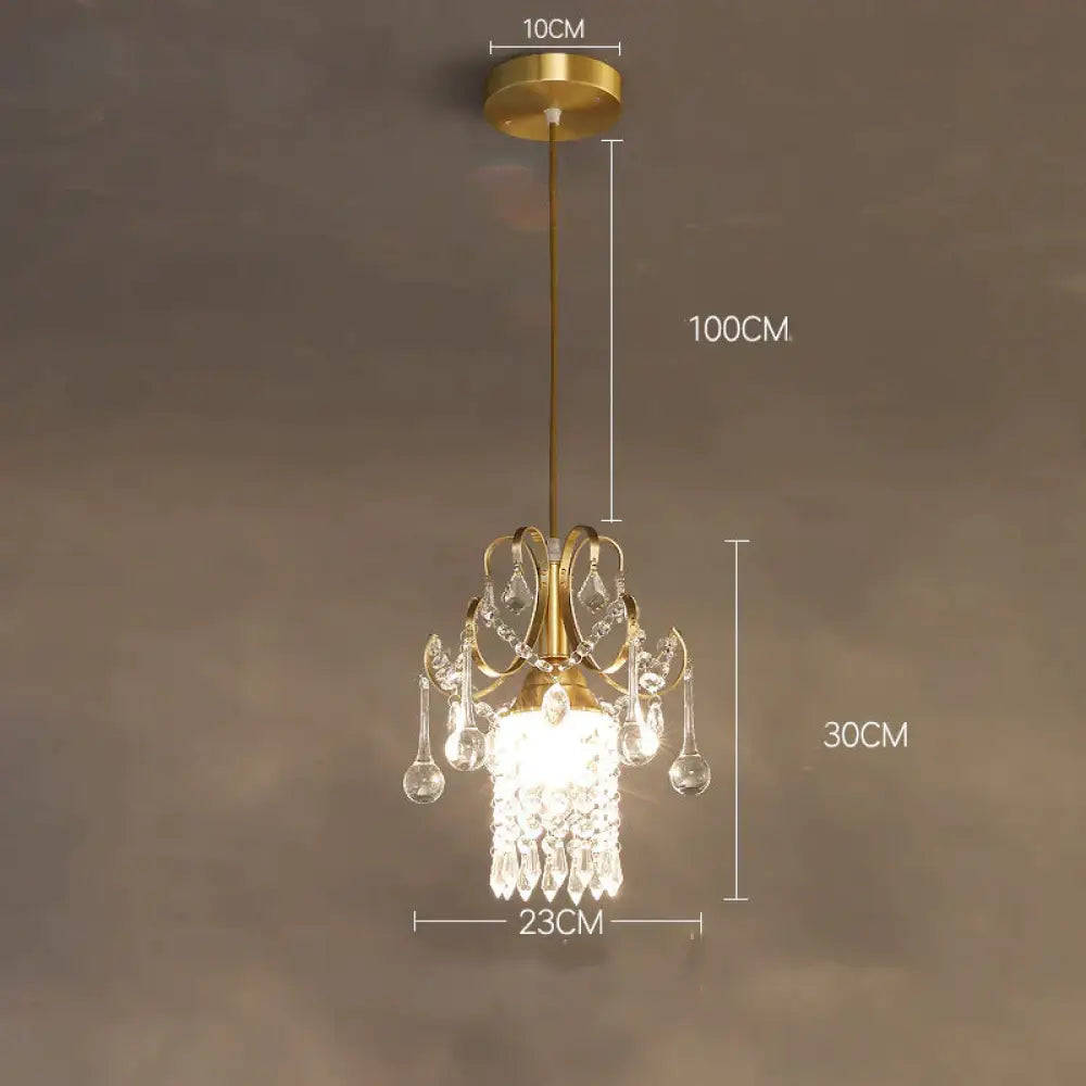 DecorBites™ Luxury Single Head Crystal Dining Room Pendant Light