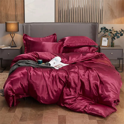 DecorBites™ Luxury Solid Color Bedding Set - Twin/King/Queen