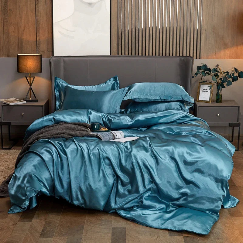 DecorBites™ Luxury Solid Color Bedding Set: Twin, Queen, King