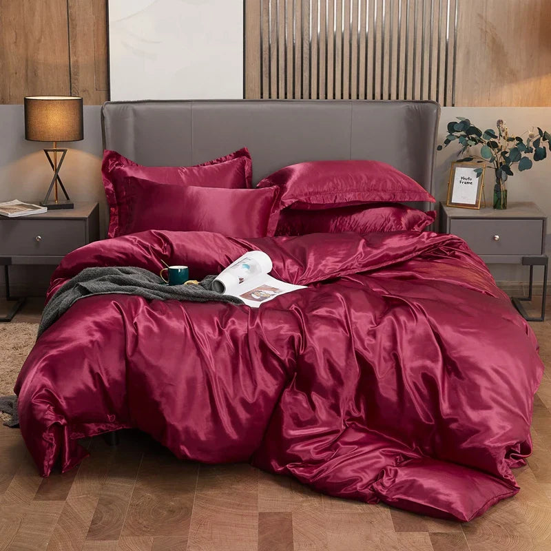 DecorBites™ Luxury Solid Color Bedding Set - Twin, Queen, King