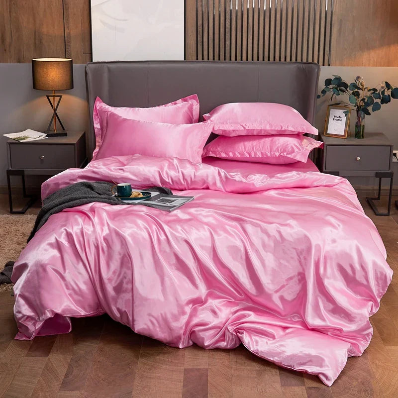 DecorBites™ Luxury Solid Color Bedding Set - Twin, Queen, King