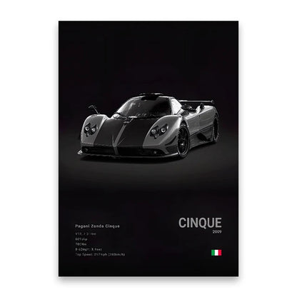 DecorBites™ Luxury Sports Car Canvas Wall Art