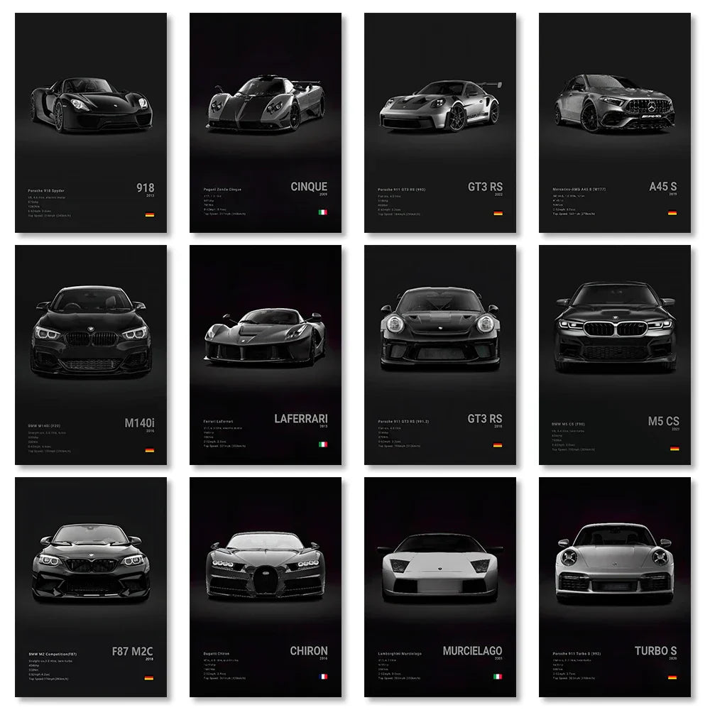 DecorBites™ Luxury Sports Car Canvas Wall Art