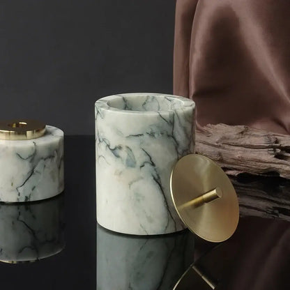 Luxury white and gold marble bathroom set emerald marble accents