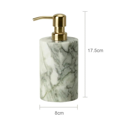 Luxury white and gold marble bathroom set emerald marble accents