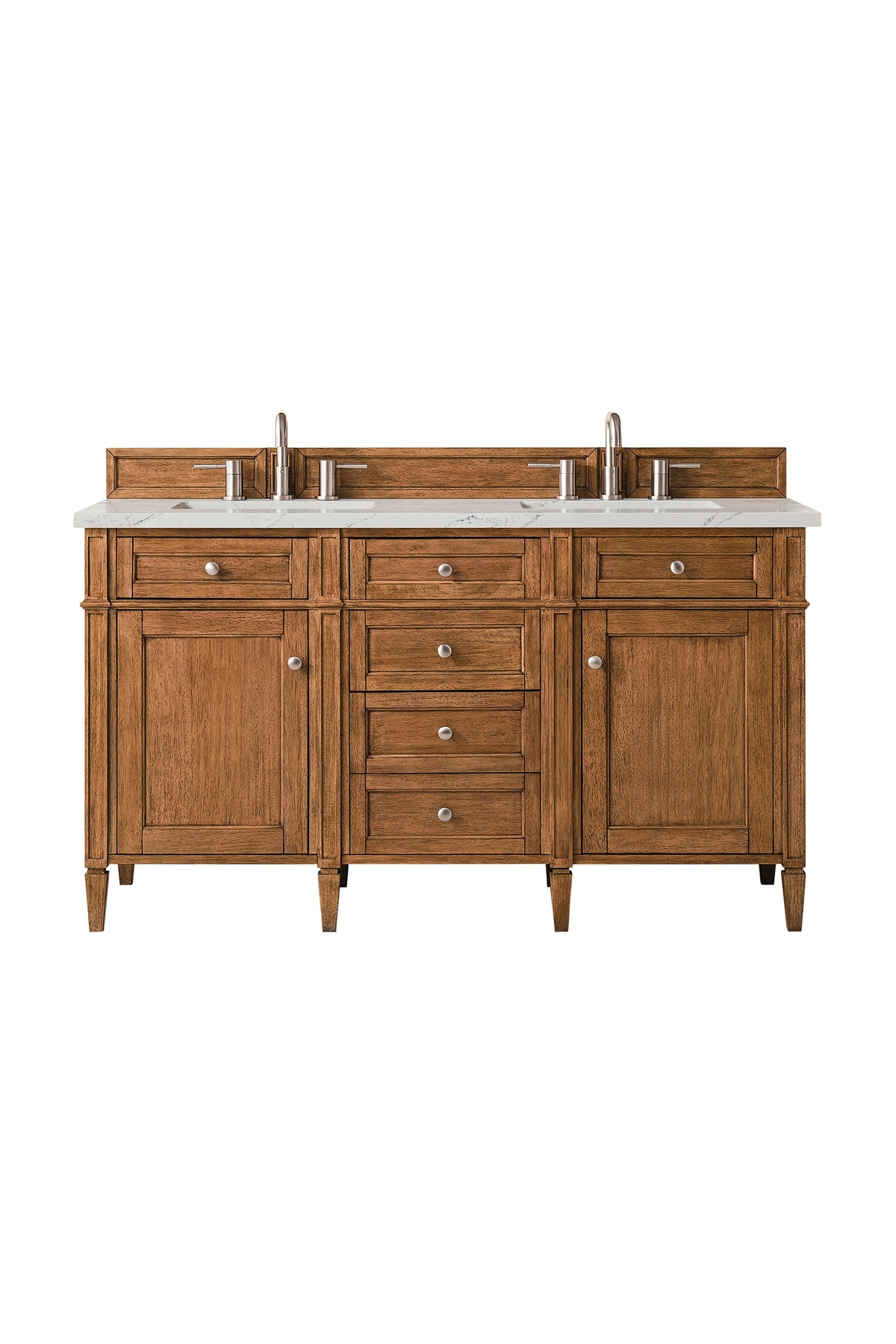 James Martin Brittany 60" Double Bathroom Vanity, Saddle Brown
