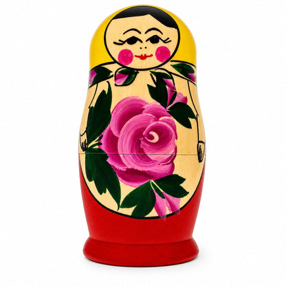 Set of 5 Traditional Style Matryoshka Wooden Nesting Dolls