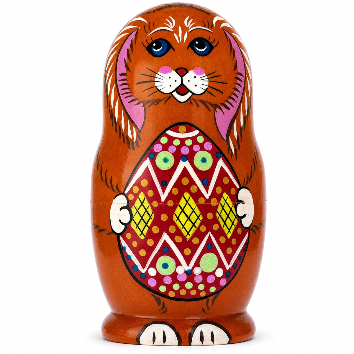 Set of 3 Bunnies with Easter Eggs Nesting Dolls